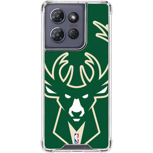 NBA Milwaukee Bucks Large Logo Moto G 5G (2025) Clear Case