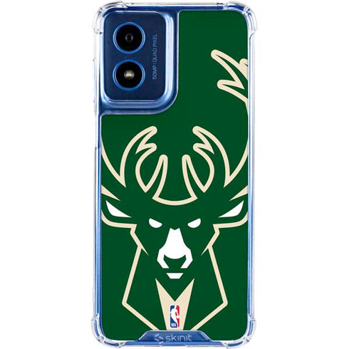 NBA Milwaukee Bucks Large Logo Moto G 5G (2024) Clear Case