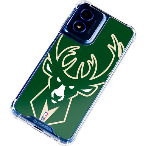 NBA Milwaukee Bucks Large Logo Moto G 5G (2024) Clear Case
