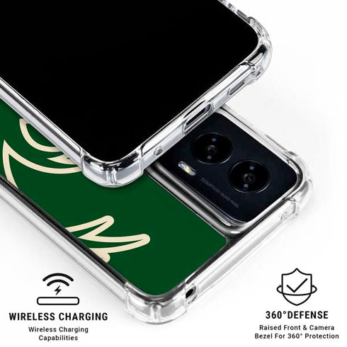 NBA Milwaukee Bucks Large Logo Moto G Power 5G (2024) Clear Case