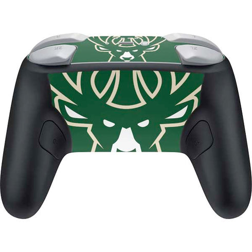 NBA Milwaukee Bucks Large Logo Nintendo Switch 2 (2025) Pro Controller Skin