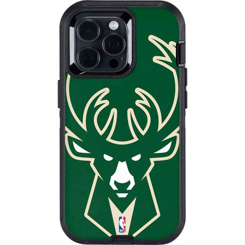NBA Milwaukee Bucks Large Logo Otterbox Defender iPhone Skin
