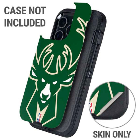 NBA Milwaukee Bucks Large Logo Otterbox Defender iPhone Skin