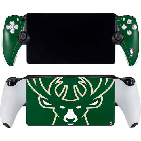 NBA Milwaukee Bucks Large Logo PlayStation Portal Remote Player Skin
