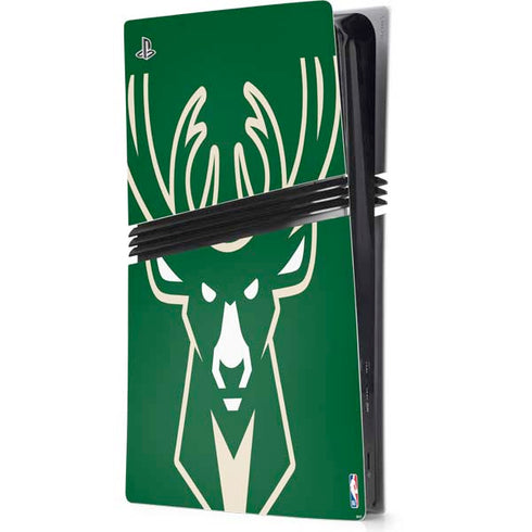 NBA Milwaukee Bucks Large Logo PS5 Pro Console Skin