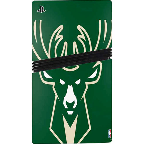 NBA Milwaukee Bucks Large Logo PS5 Pro Console Skin
