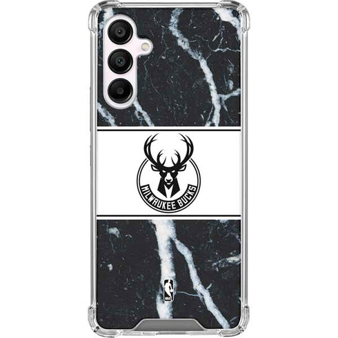 NBA Milwaukee Bucks Marble Galaxy A16 5G Clear Case
