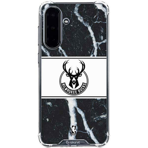 NBA Milwaukee Bucks Marble Galaxy A36 5G Clear Case