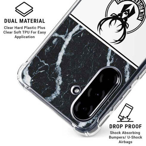 NBA Milwaukee Bucks Marble Galaxy A36 5G Clear Case