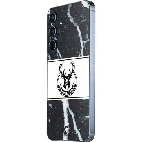 NBA Milwaukee Bucks Marble Galaxy A55 5G Skin