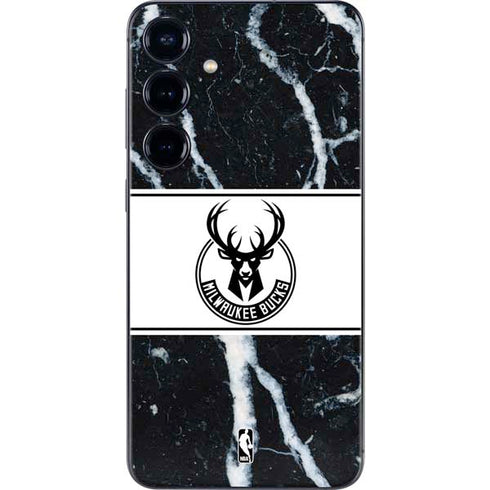 NBA Milwaukee Bucks Marble Galaxy S24 Plus Skin
