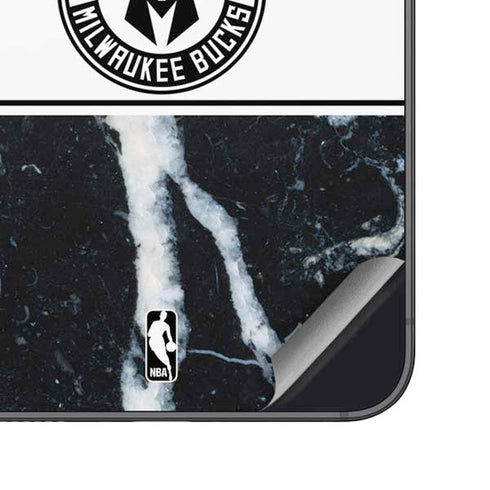 NBA Milwaukee Bucks Marble Galaxy S25 Skin