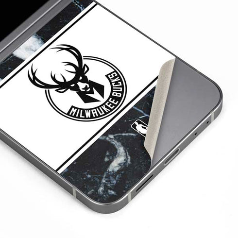 NBA Milwaukee Bucks Marble Galaxy Z Flip6 Skin
