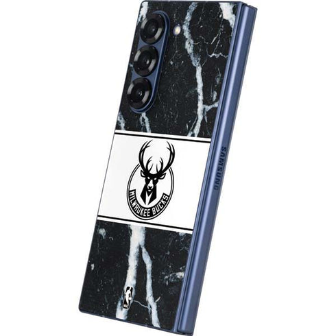 NBA Milwaukee Bucks Marble Galaxy Z Fold6 Skin