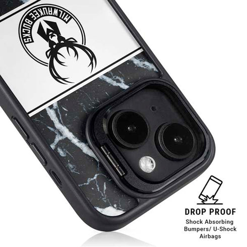 NBA Milwaukee Bucks Marble iPhone 13 Kickstand Case