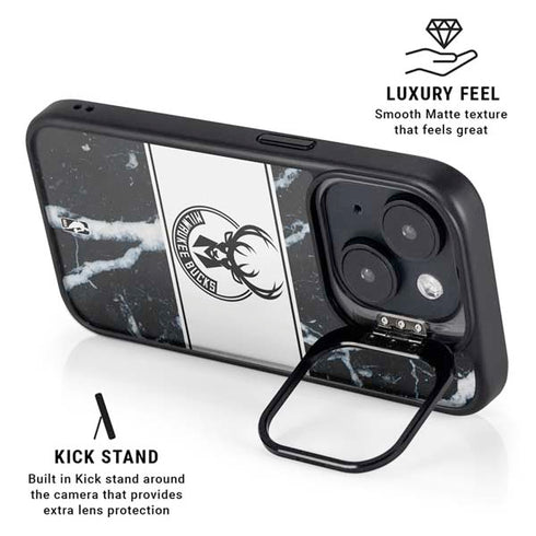 NBA Milwaukee Bucks Marble iPhone 15 Plus Kickstand Case