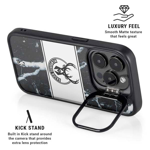 NBA Milwaukee Bucks Marble iPhone 15 Pro Kickstand Case