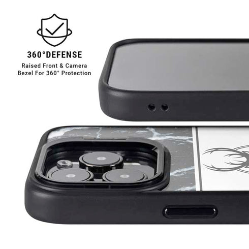 NBA Milwaukee Bucks Marble iPhone 15 Pro Kickstand Case