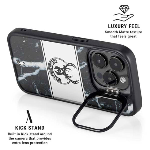 NBA Milwaukee Bucks Marble iPhone 15 Pro Max Kickstand Case