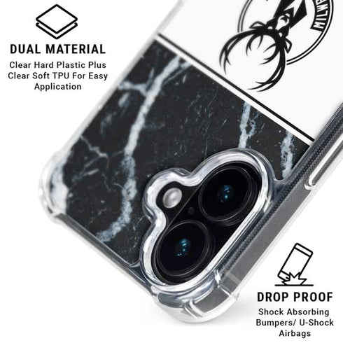 NBA Milwaukee Bucks Marble iPhone 16 Plus MagSafe Case