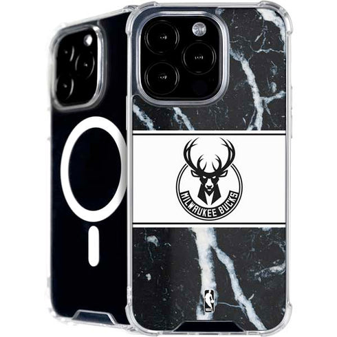 NBA Milwaukee Bucks Marble iPhone 16 Pro MagSafe Case