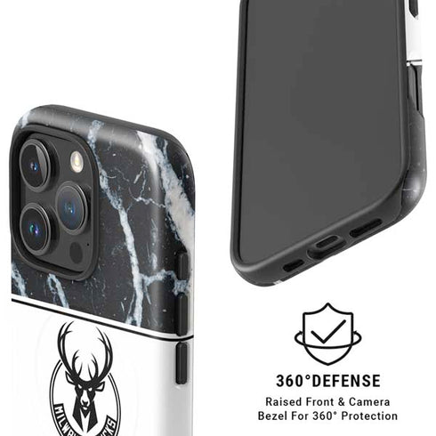 NBA Milwaukee Bucks Marble iPhone 16 Pro Magsafe Impact Case