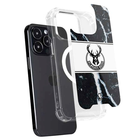 NBA Milwaukee Bucks Marble iPhone 16 Pro Max MagSafe Case