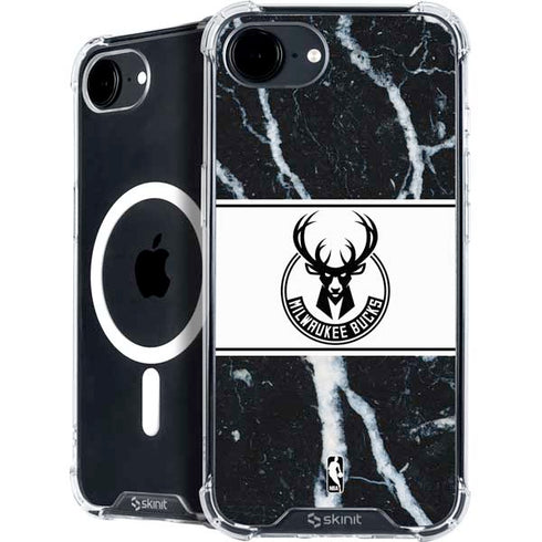 NBA Milwaukee Bucks Marble iPhone 16e MagSafe Case