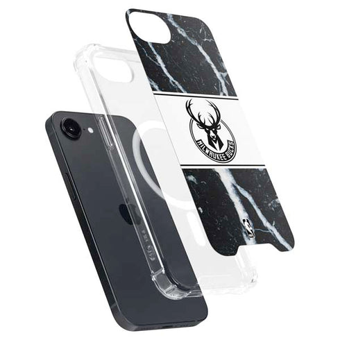 NBA Milwaukee Bucks Marble iPhone 16e MagSafe Case