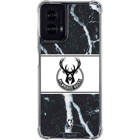 NBA Milwaukee Bucks Marble Moto G Power 5G (2024) Clear Case