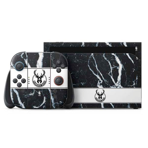 NBA Milwaukee Bucks Marble Nintendo Switch 2 (2025) with Joy-Con Skin