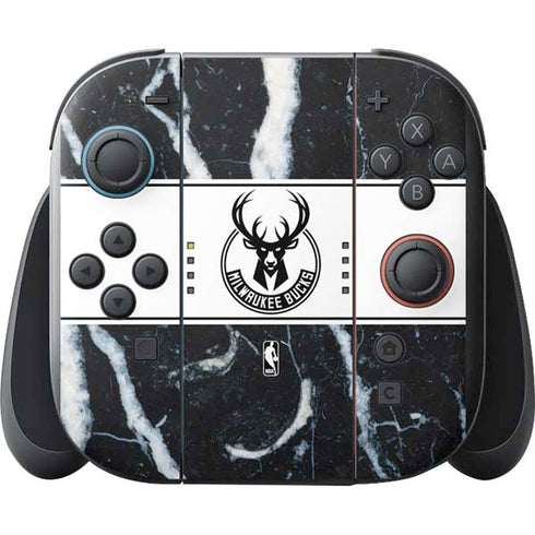 NBA Milwaukee Bucks Marble Nintendo Switch 2 (2025) with Joy-Con Skin