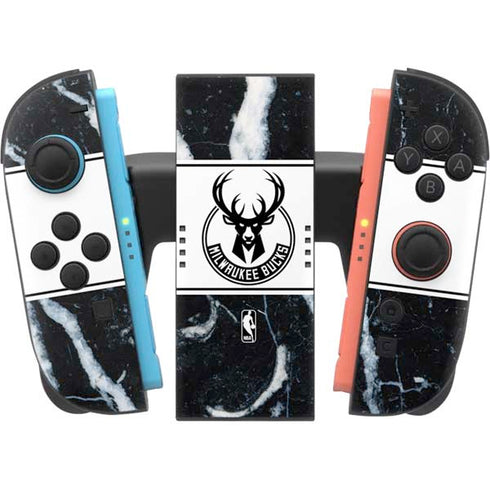 NBA Milwaukee Bucks Marble Nintendo Switch 2 (2025) Joy-Con Controller Skin