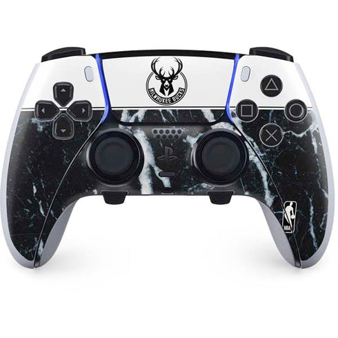 NBA Milwaukee Bucks Marble PS5 DualSense Edge Pro Controller Skin