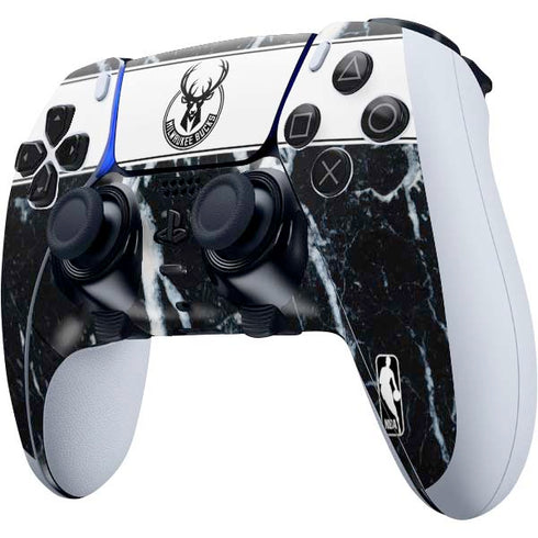 NBA Milwaukee Bucks Marble PS5 DualSense Edge Pro Controller Skin