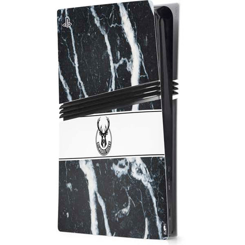 NBA Milwaukee Bucks Marble PS5 Pro Console Skin