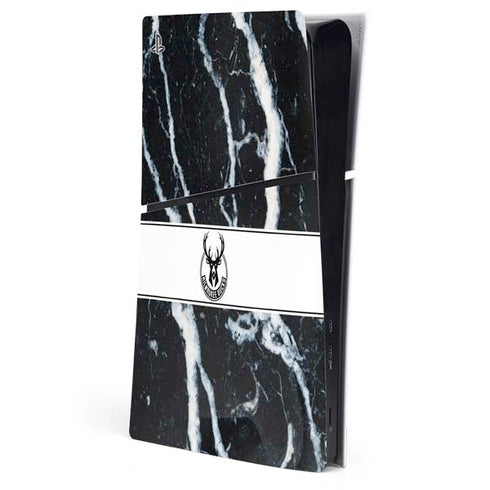NBA Milwaukee Bucks Marble PS5 Slim Digital Edition Console Skin