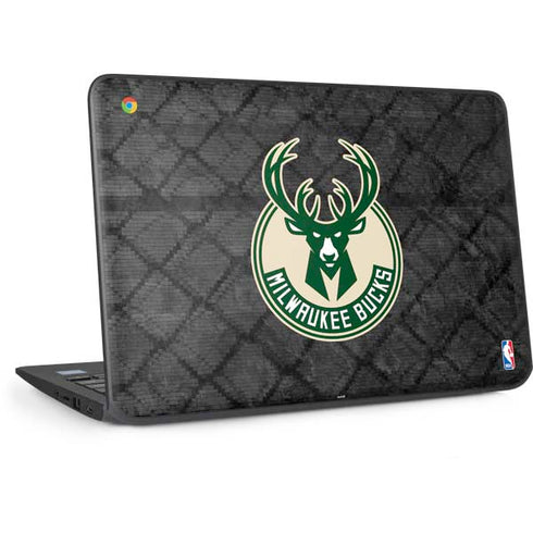 NBA Milwaukee Bucks Rusted Dark HP Chromebook Skin