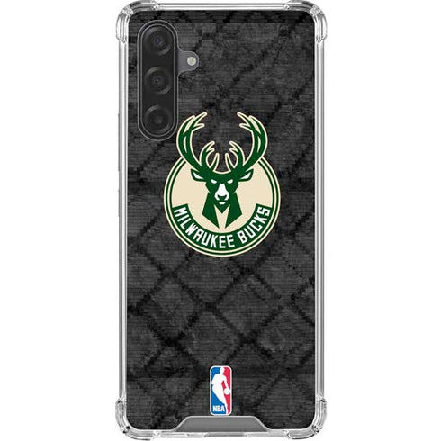 NBA Milwaukee Bucks Rusted Dark Galaxy A17 Clear Case