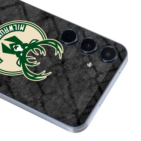 NBA Milwaukee Bucks Rusted Dark Galaxy A35 5G Skin