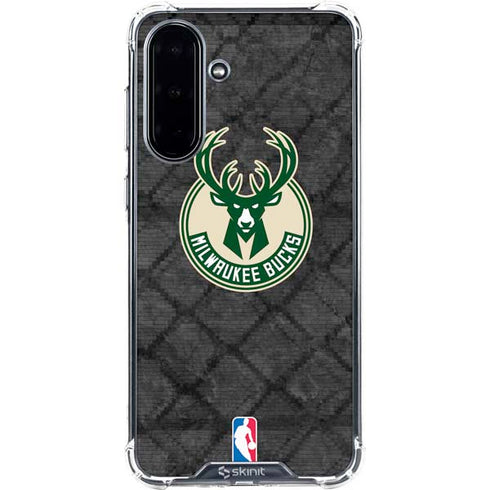 NBA Milwaukee Bucks Rusted Dark Galaxy A36 5G Clear Case