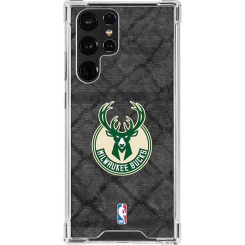 NBA Milwaukee Bucks Rusted Dark Galaxy S23 Ultra Clear Case