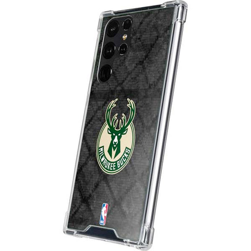 NBA Milwaukee Bucks Rusted Dark Galaxy S23 Ultra Clear Case
