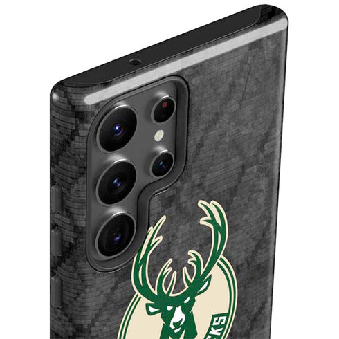 NBA Milwaukee Bucks Rusted Dark Galaxy S23 Ultra Pro Case