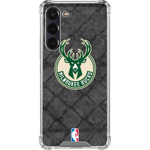 NBA Milwaukee Bucks Rusted Dark Galaxy S24 FE Clear Case