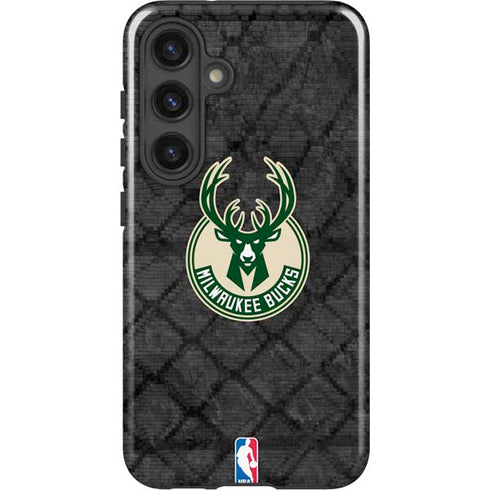 NBA Milwaukee Bucks Rusted Dark Galaxy S25 Impact Case