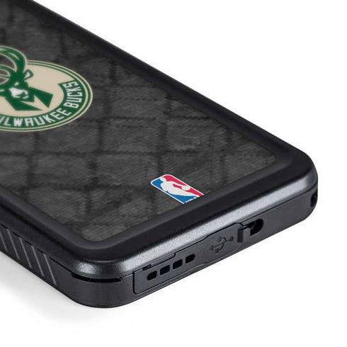NBA Milwaukee Bucks Rusted Dark Galaxy S24 Waterproof Case