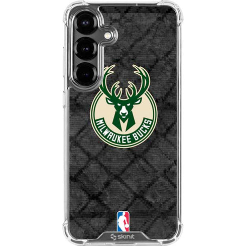 NBA Milwaukee Bucks Rusted Dark Galaxy S26 Clear Case