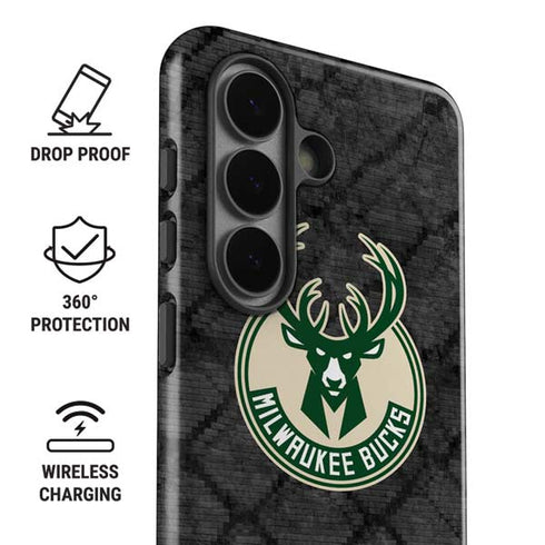 NBA Milwaukee Bucks Rusted Dark Galaxy S26 Plus Impact Case