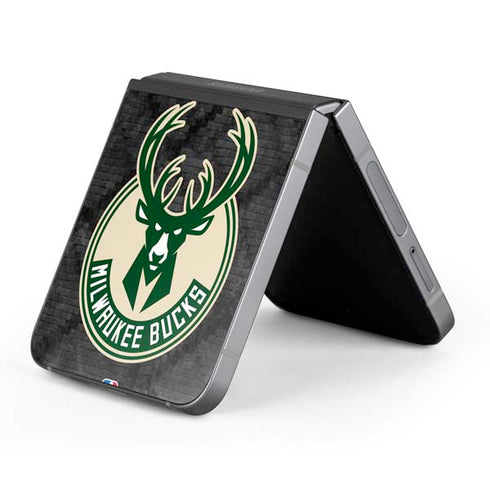 NBA Milwaukee Bucks Rusted Dark Galaxy Z Flip6 Skin